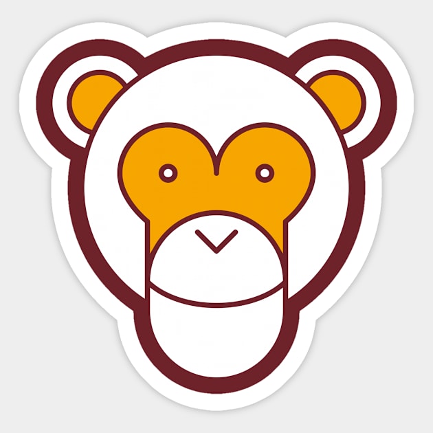 Monkeys Gonna Ape Sticker by danyadolotov